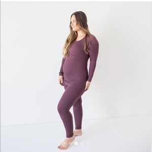 Kindred Bravely Jane Nursing Pajamas Plum Medium M